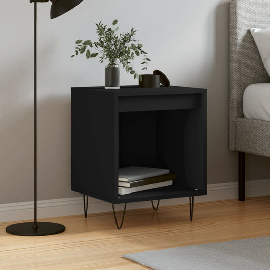 Berkfield Bedside Cabinet Black 40x35x50 cm Engineered Wood