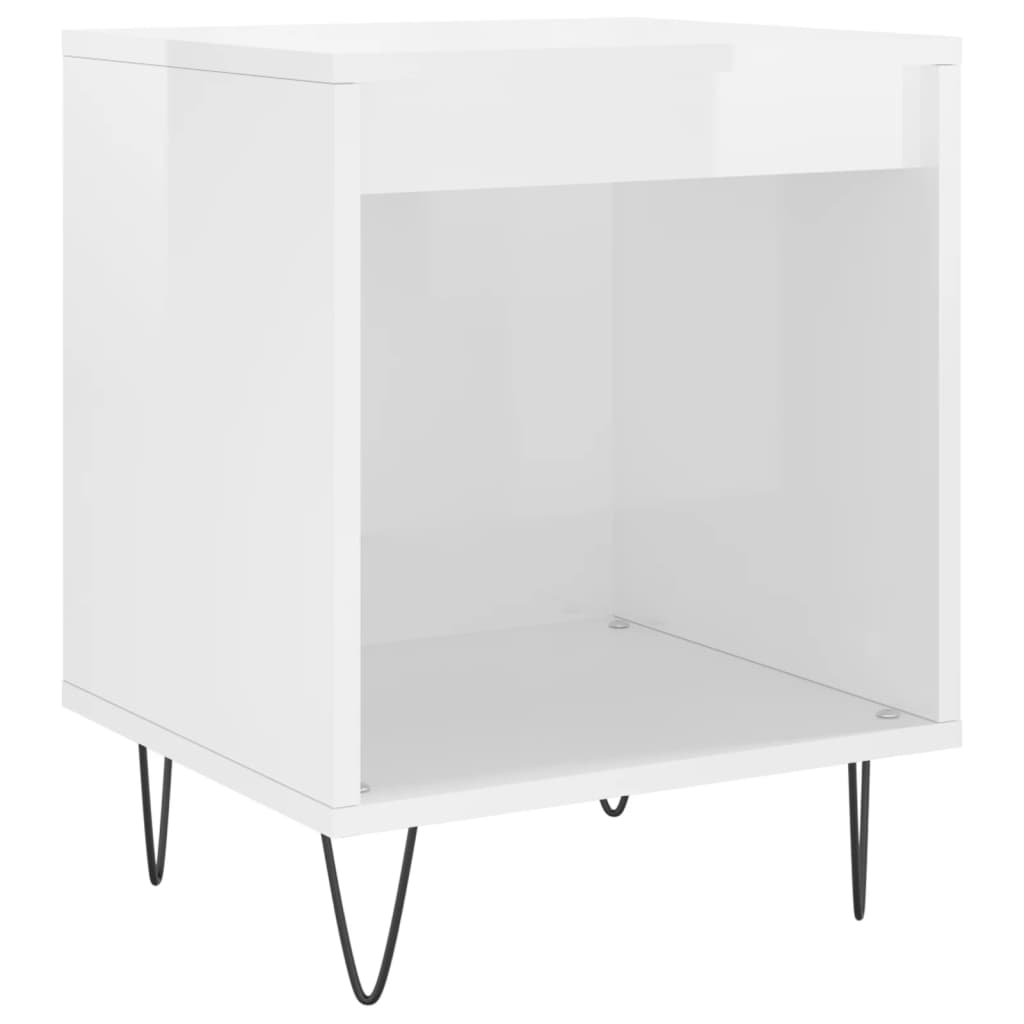 Berkfield Bedside Cabinet High Gloss White 40x35x50 cm Engineered Wood