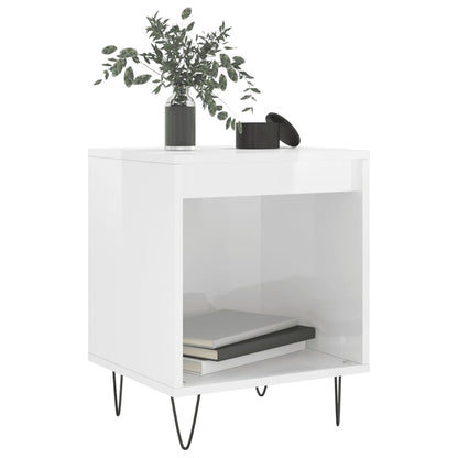 Berkfield Bedside Cabinet High Gloss White 40x35x50 cm Engineered Wood