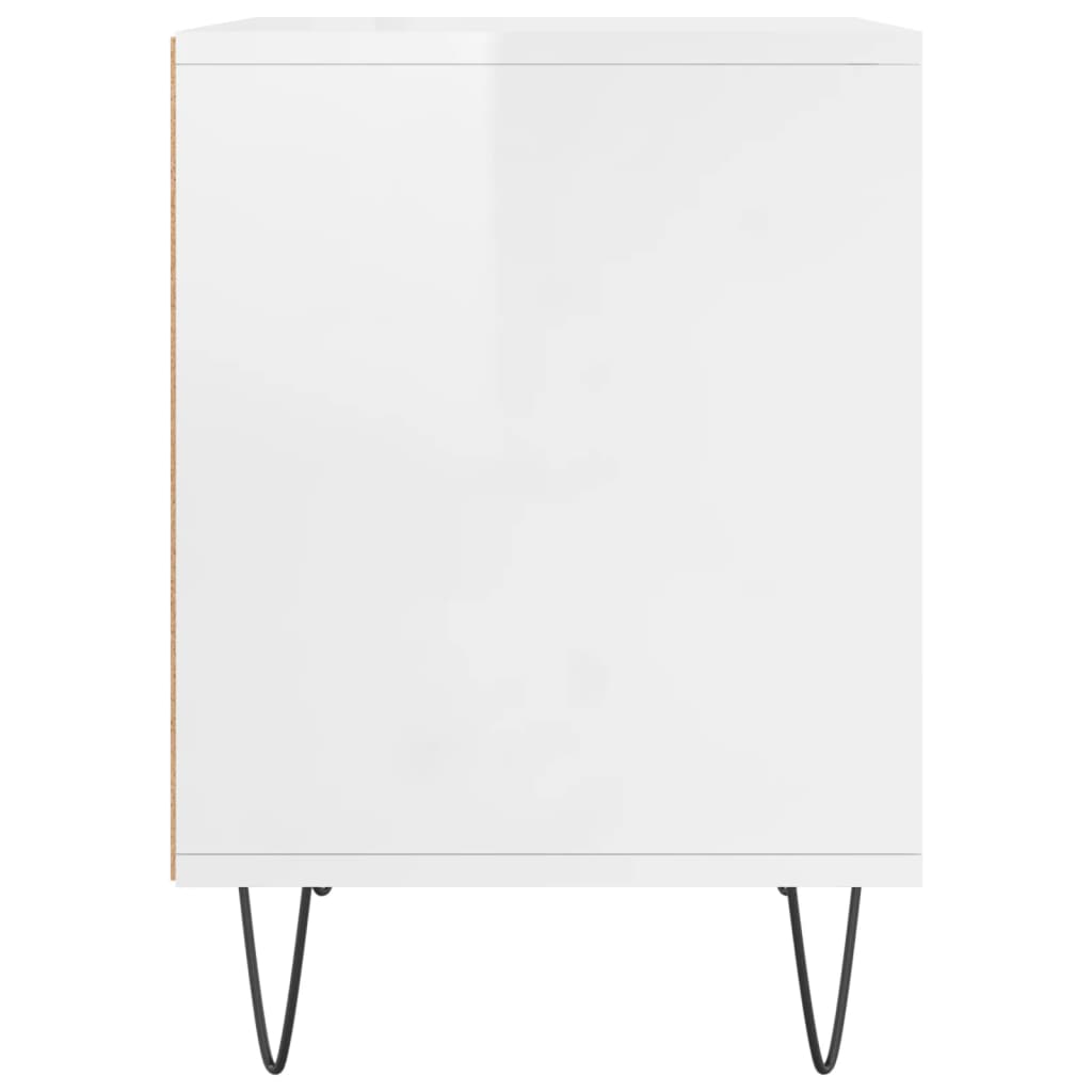 Berkfield Bedside Cabinet High Gloss White 40x35x50 cm Engineered Wood