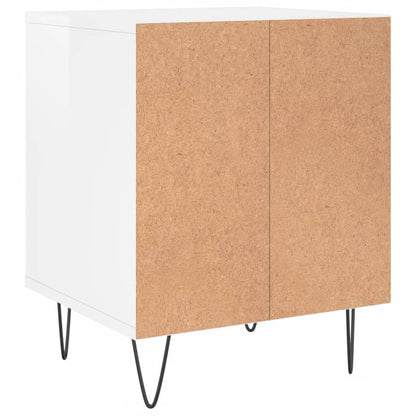 Berkfield Bedside Cabinet High Gloss White 40x35x50 cm Engineered Wood
