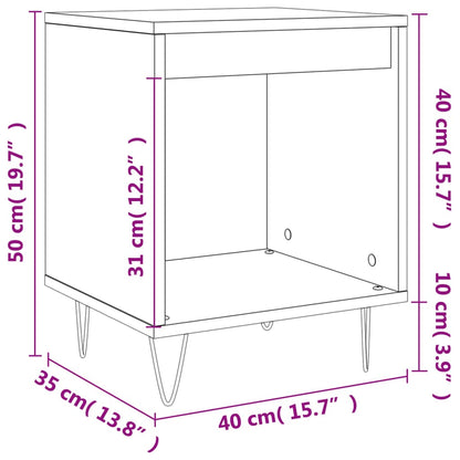 Berkfield Bedside Cabinet High Gloss White 40x35x50 cm Engineered Wood
