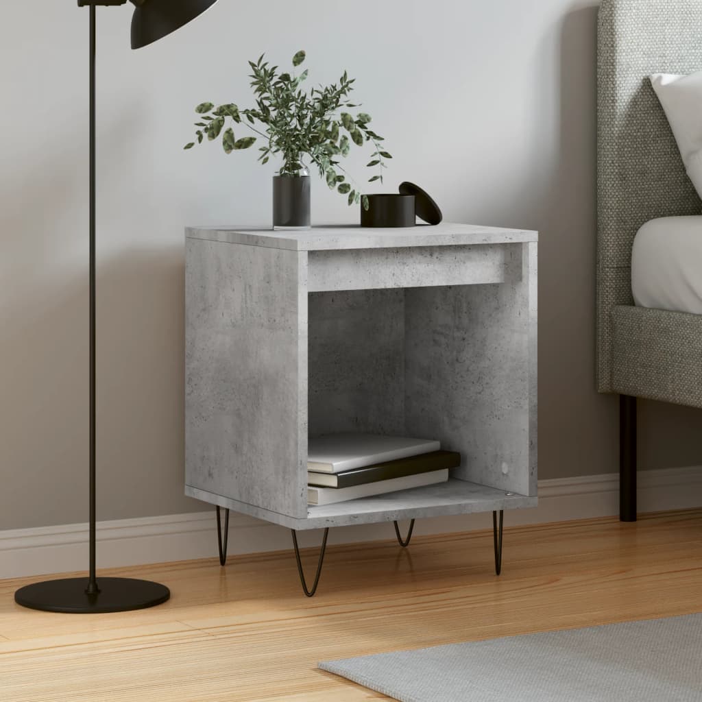 Berkfield Bedside Cabinet Concrete Grey 40x35x50 cm Engineered Wood