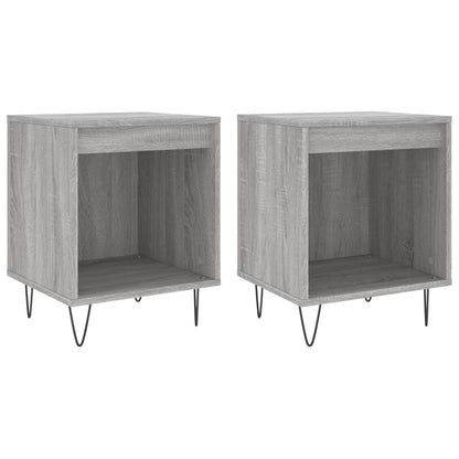 Berkfield Bedside Cabinets 2 pcs Grey Sonoma 40x35x50 cm Engineered Wood