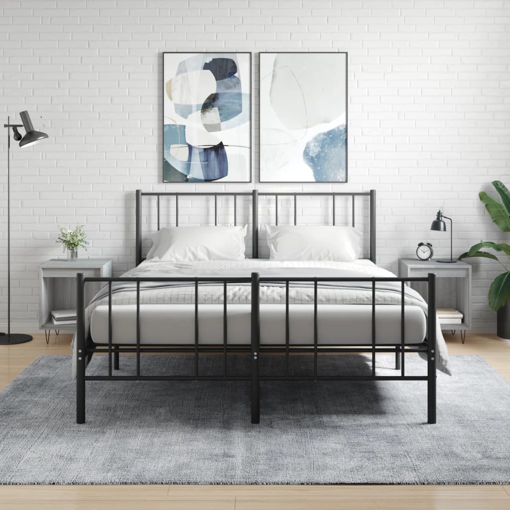 Berkfield Bedside Cabinets 2 pcs Grey Sonoma 40x35x50 cm Engineered Wood