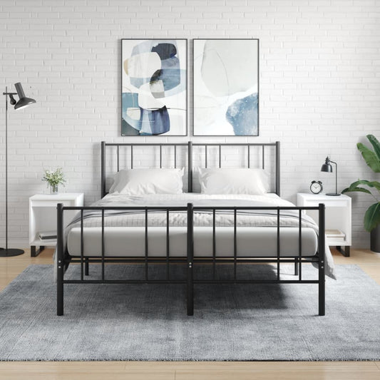 Berkfield Bedside Cabinets 2 pcs White 40x35x50 cm Engineered Wood