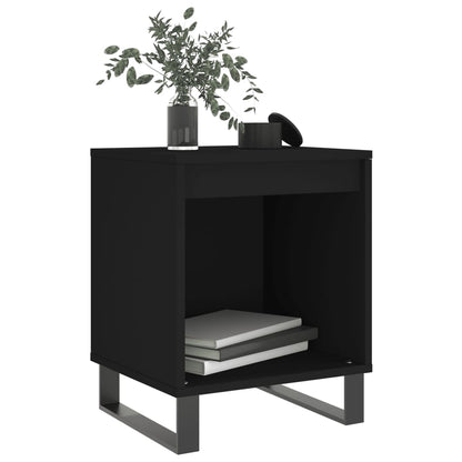 Berkfield Bedside Cabinet Black 40x35x50 cm Engineered Wood