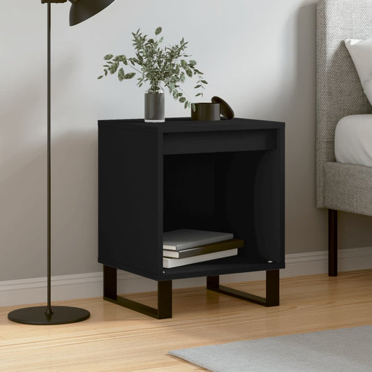 Berkfield Bedside Cabinet Black 40x35x50 cm Engineered Wood