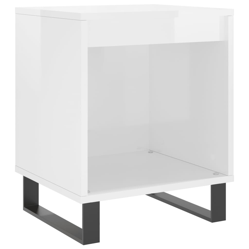 Berkfield Bedside Cabinet High Gloss White 40x35x50 cm Engineered Wood