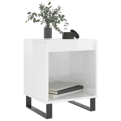 Berkfield Bedside Cabinet High Gloss White 40x35x50 cm Engineered Wood
