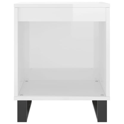 Berkfield Bedside Cabinet High Gloss White 40x35x50 cm Engineered Wood
