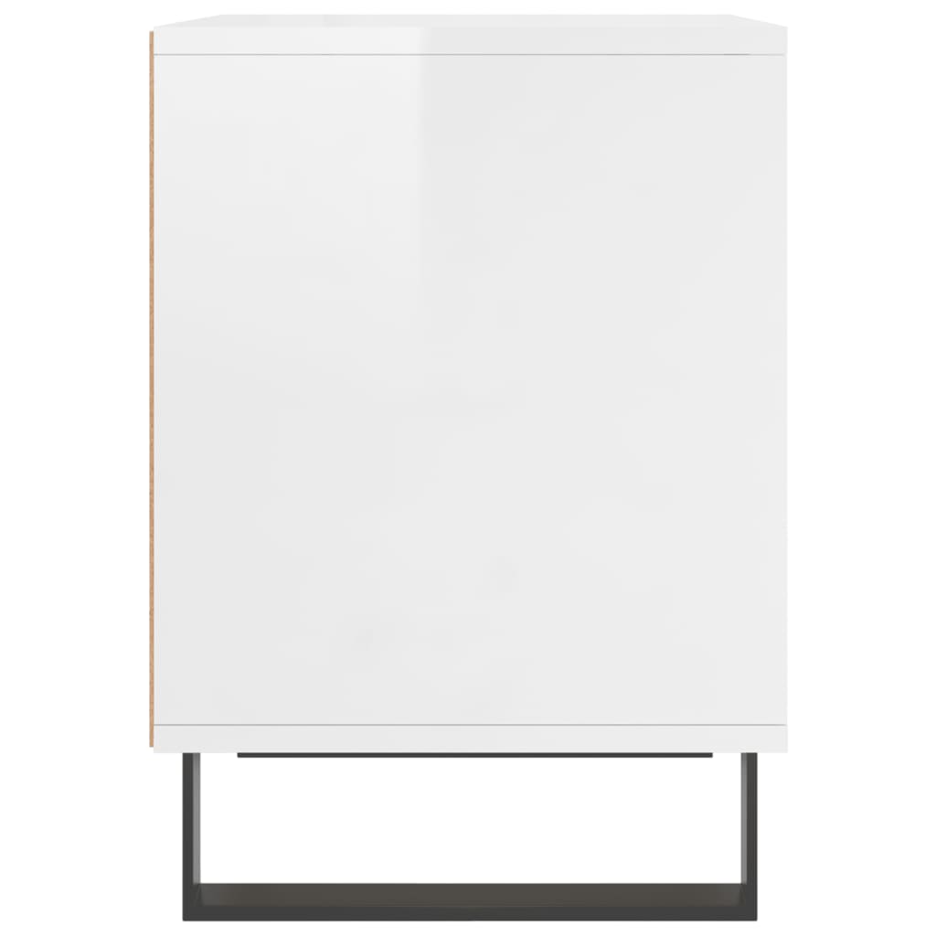 Berkfield Bedside Cabinet High Gloss White 40x35x50 cm Engineered Wood