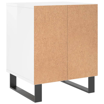 Berkfield Bedside Cabinet High Gloss White 40x35x50 cm Engineered Wood