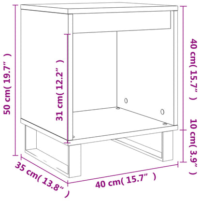 Berkfield Bedside Cabinet High Gloss White 40x35x50 cm Engineered Wood