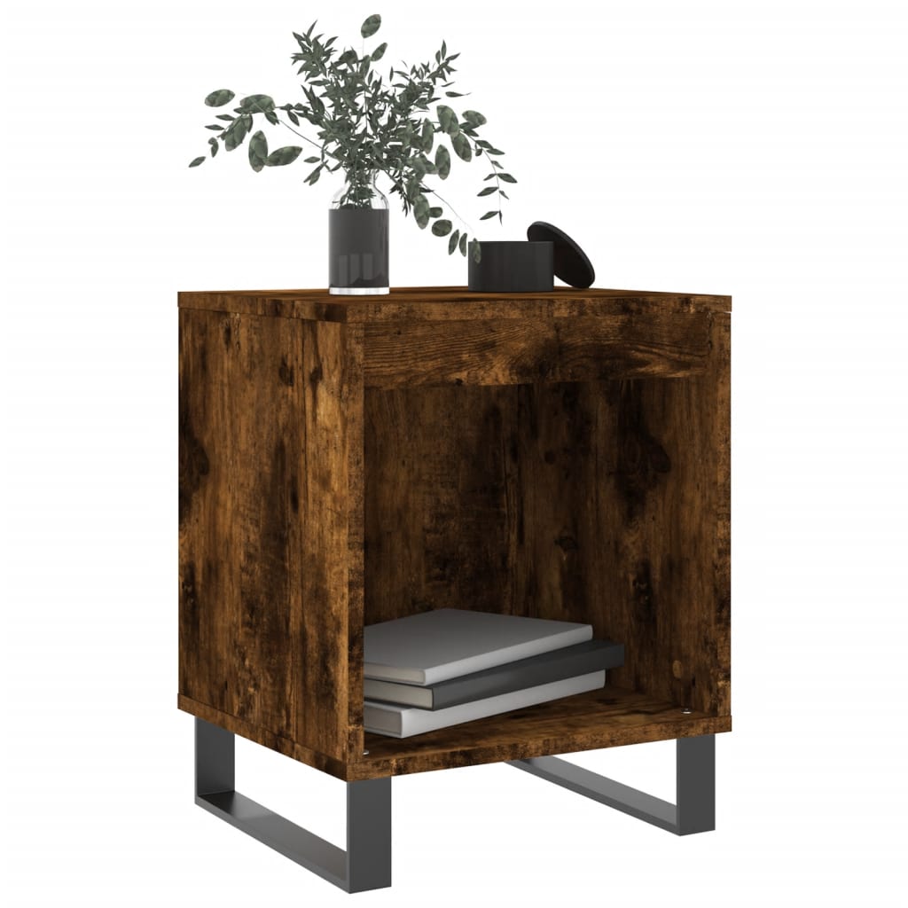 Berkfield Bedside Cabinets 2 pcs Smoked Oak 40x35x50 cm Engineered Wood