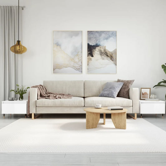 Berkfield Coffee Tables 2 pcs High Gloss White 50x46x35 cm Engineered Wood