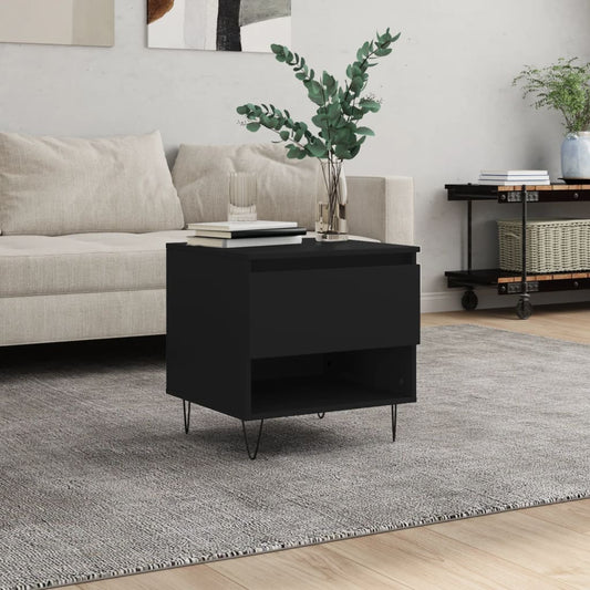 Berkfield Coffee Table Black 50x46x50 cm Engineered Wood