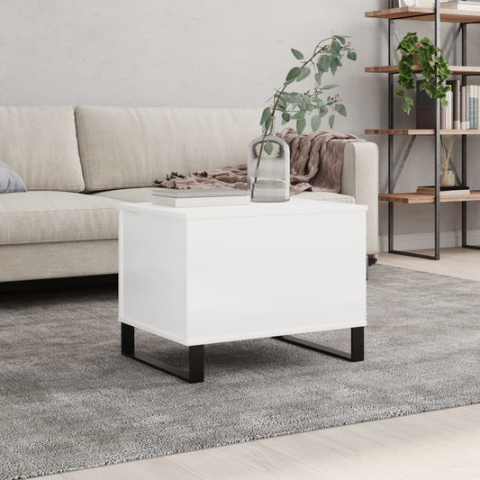 Berkfield Coffee Table High Gloss White 60x44.5x45 cm Engineered Wood