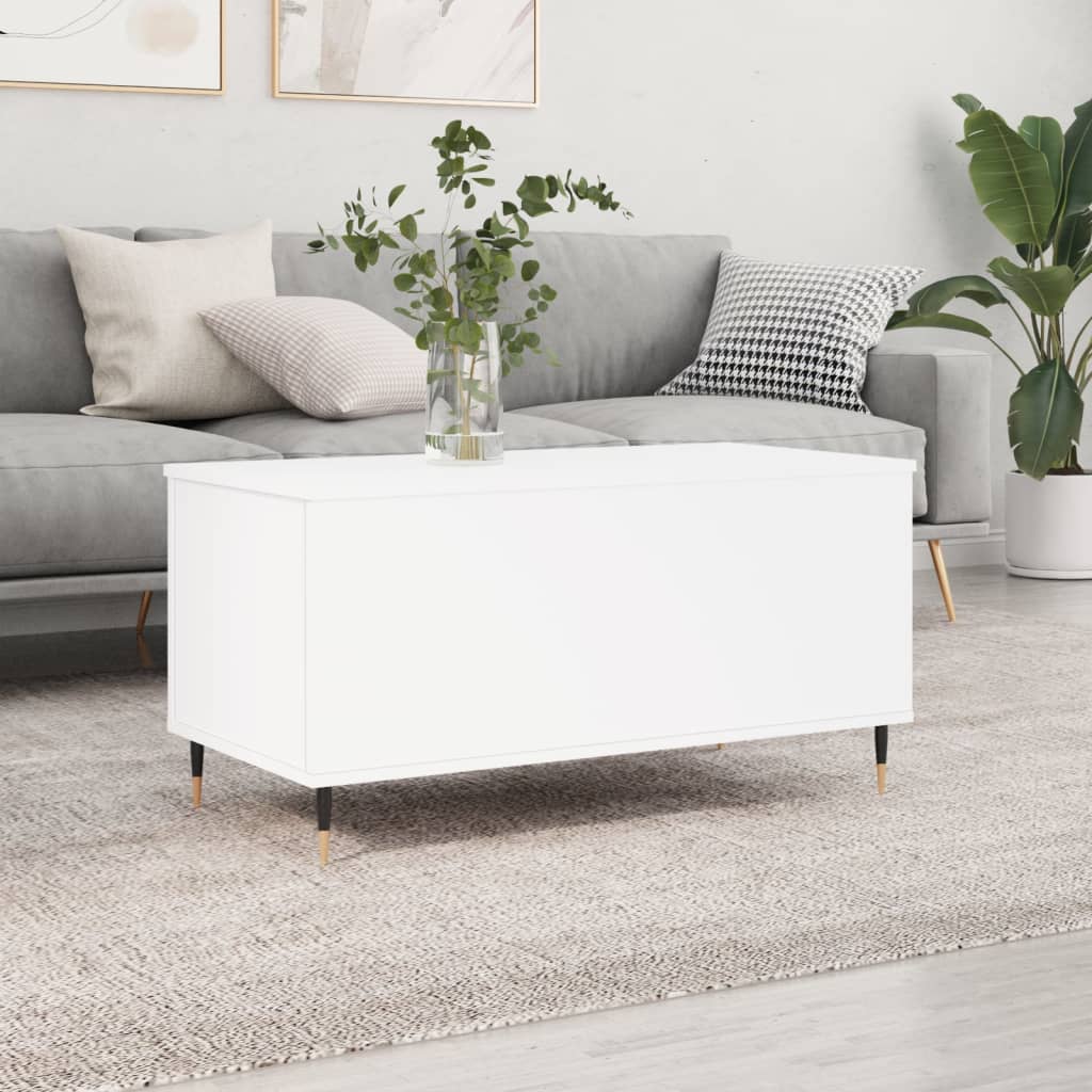 Berkfield Coffee Table White 90x44.5x45 cm Engineered Wood