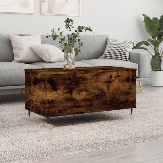 Berkfield Coffee Table Smoked Oak 90x44.5x45 cm Engineered Wood
