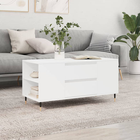 Berkfield Coffee Table White 102x44.5x50 cm Engineered Wood