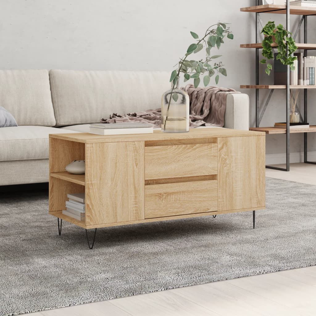 Berkfield Coffee Table Sonoma Oak 102x44.5x50 cm Engineered Wood