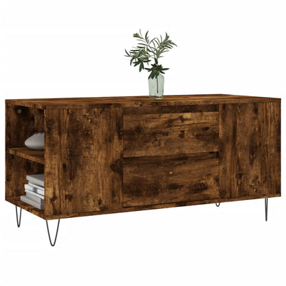 Berkfield Coffee Table Smoked Oak 102x44.5x50 cm Engineered Wood
