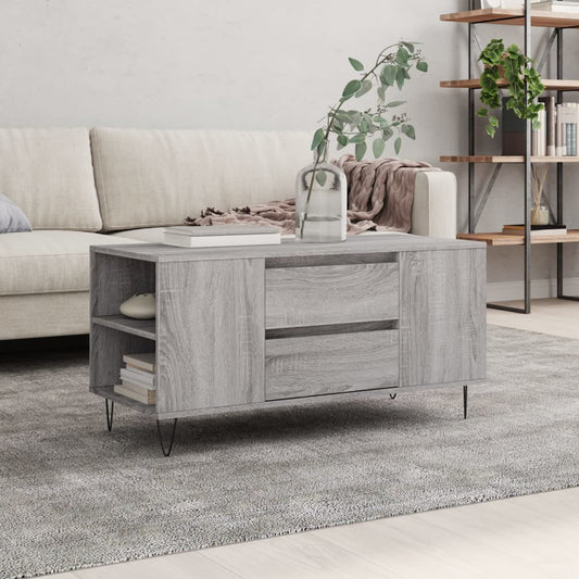 Berkfield Coffee Table Grey Sonoma 102x44.5x50 cm Engineered Wood