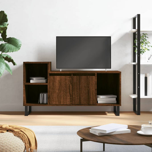 Berkfield TV Cabinet Brown Oak 100x35x55 cm Engineered Wood