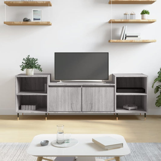 Berkfield TV Cabinet Grey Sonoma 160x35x55 cm Engineered Wood