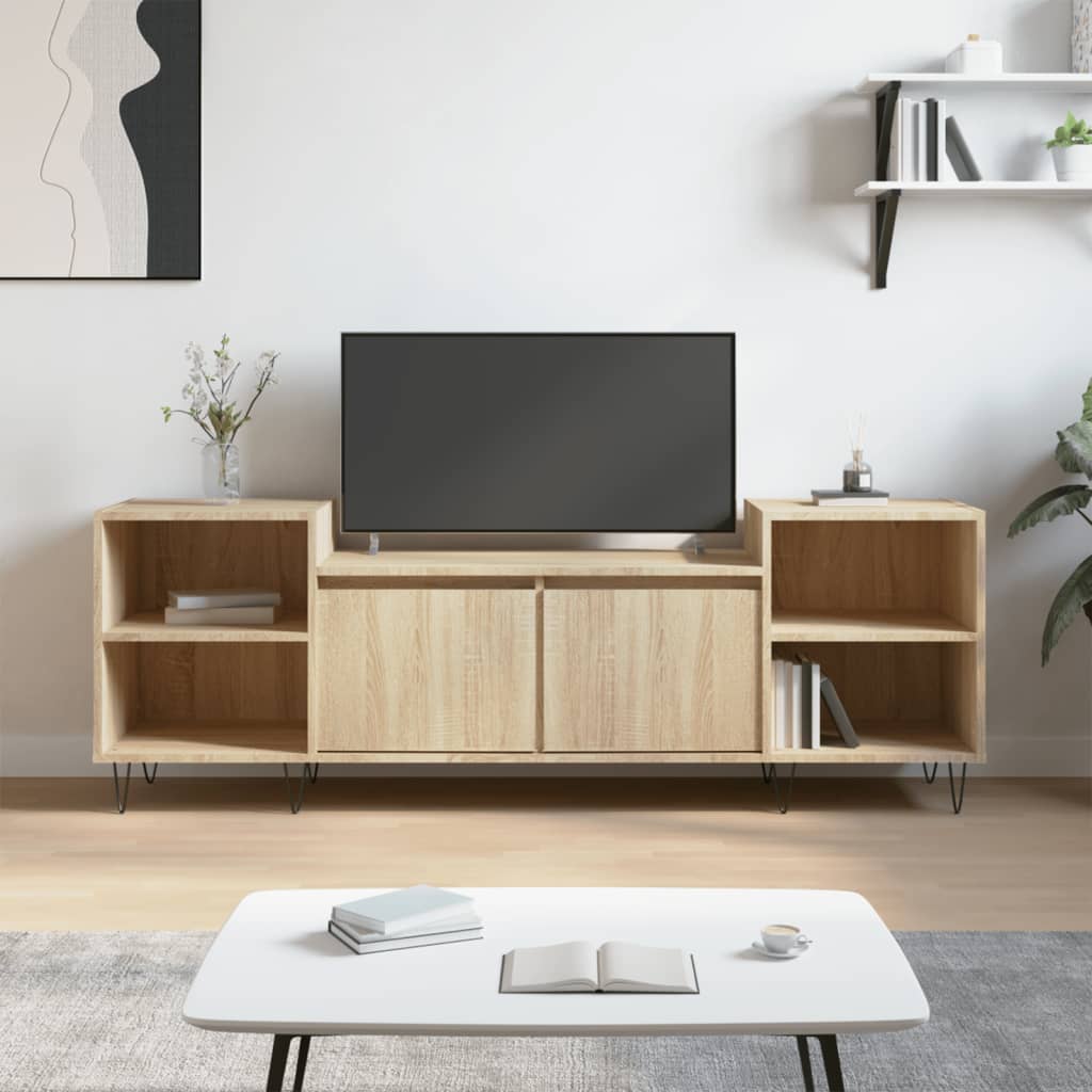 Berkfield TV Cabinet Sonoma Oak 160x35x55 cm Engineered Wood