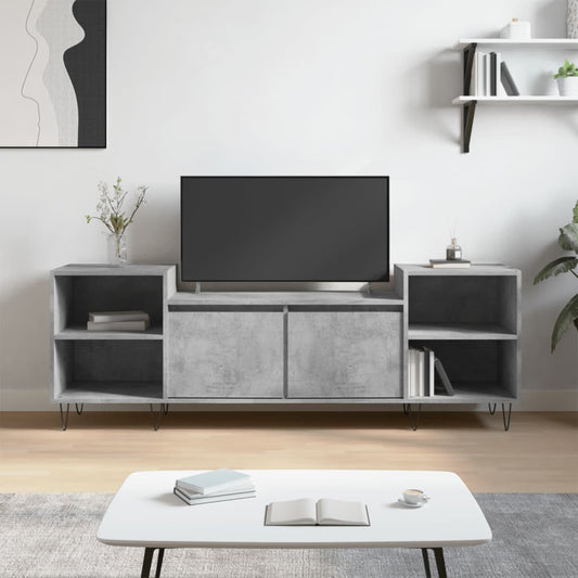 Berkfield TV Cabinet Concrete Grey 160x35x55 cm Engineered Wood