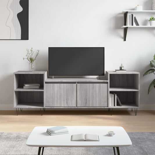 Berkfield TV Cabinet Grey Sonoma 160x35x55 cm Engineered Wood