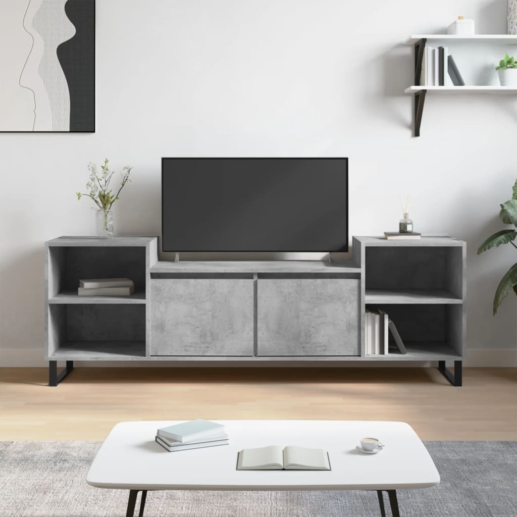 Berkfield TV Cabinet Concrete Grey 160x35x55 cm Engineered Wood