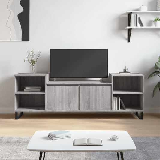 Berkfield TV Cabinet Grey Sonoma 160x35x55 cm Engineered Wood