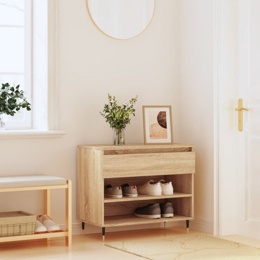 Berkfield Shoe Cabinet Sonoma Oak 70x36x60 cm Engineered Wood