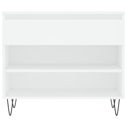 Berkfield Shoe Cabinet White 70x36x60 cm Engineered Wood