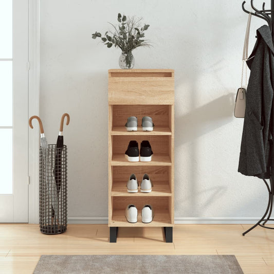 Berkfield Shoe Cabinet Sonoma Oak 40x36x105 cm Engineered Wood