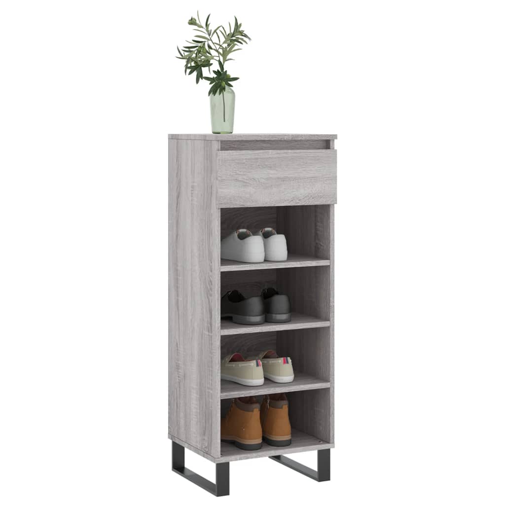 Berkfield Shoe Cabinet Grey Sonoma 40x36x105 cm Engineered Wood