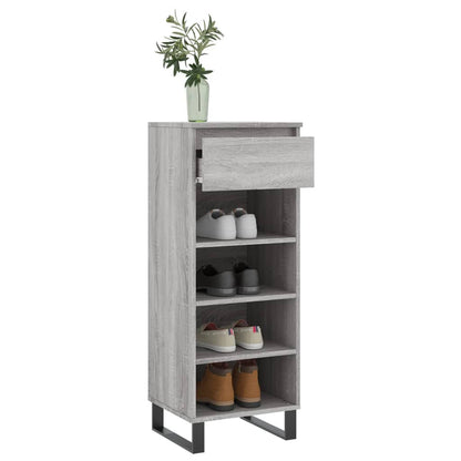 Berkfield Shoe Cabinet Grey Sonoma 40x36x105 cm Engineered Wood