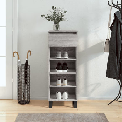Berkfield Shoe Cabinet Grey Sonoma 40x36x105 cm Engineered Wood