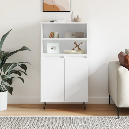Berkfield Highboard White 60x36x110 cm Engineered Wood