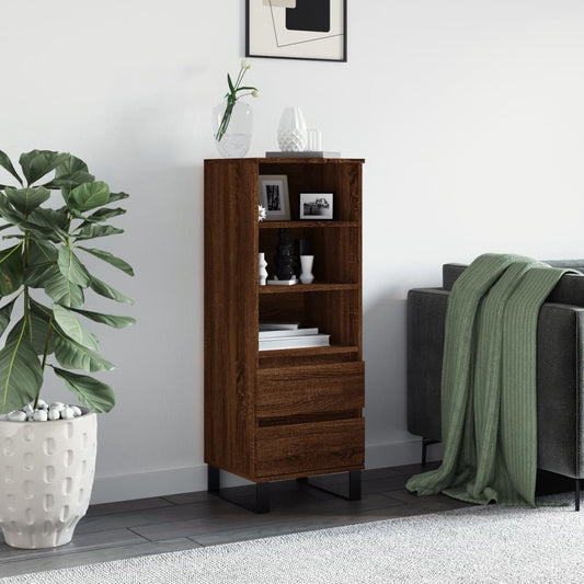 Berkfield Highboard Brown Oak 40x36x110 cm Engineered Wood