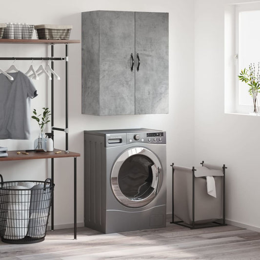 Berkfield Wall Mounted Cabinet Concrete Grey 69.5x34x90 cm Engineered Wood