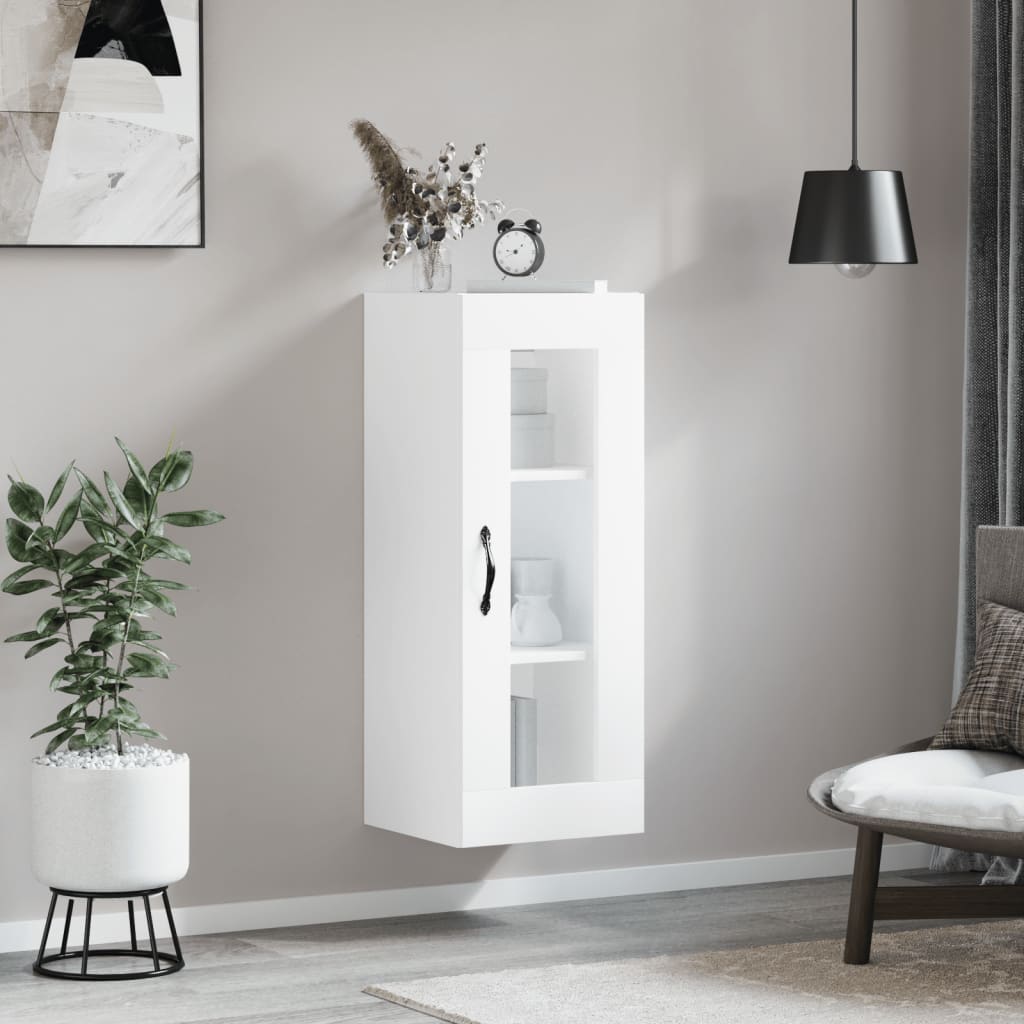 Berkfield Wall Mounted Cabinet White 34.5x34x90 cm