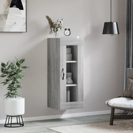 Berkfield Wall Mounted Cabinet Grey Sonoma 34.5x34x90 cm