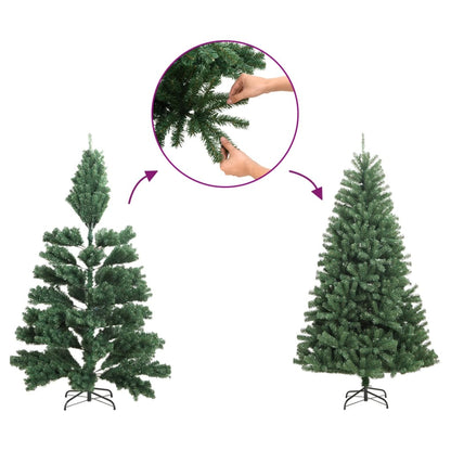 Berkfield Artificial Hinged Christmas Tree with Cones and Berries 120 cm