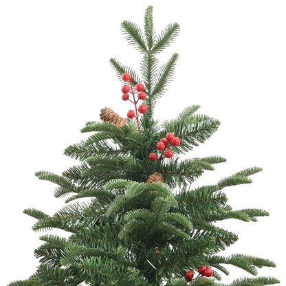 Berkfield Artificial Hinged Christmas Tree with Cones and Berries 180 cm