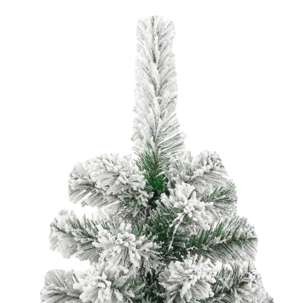 Berkfield Artificial Hinged Christmas Tree with Flocked Snow 180 cm