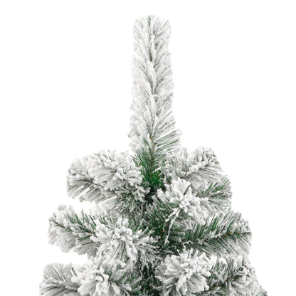 Berkfield Artificial Hinged Christmas Tree with Flocked Snow 180 cm